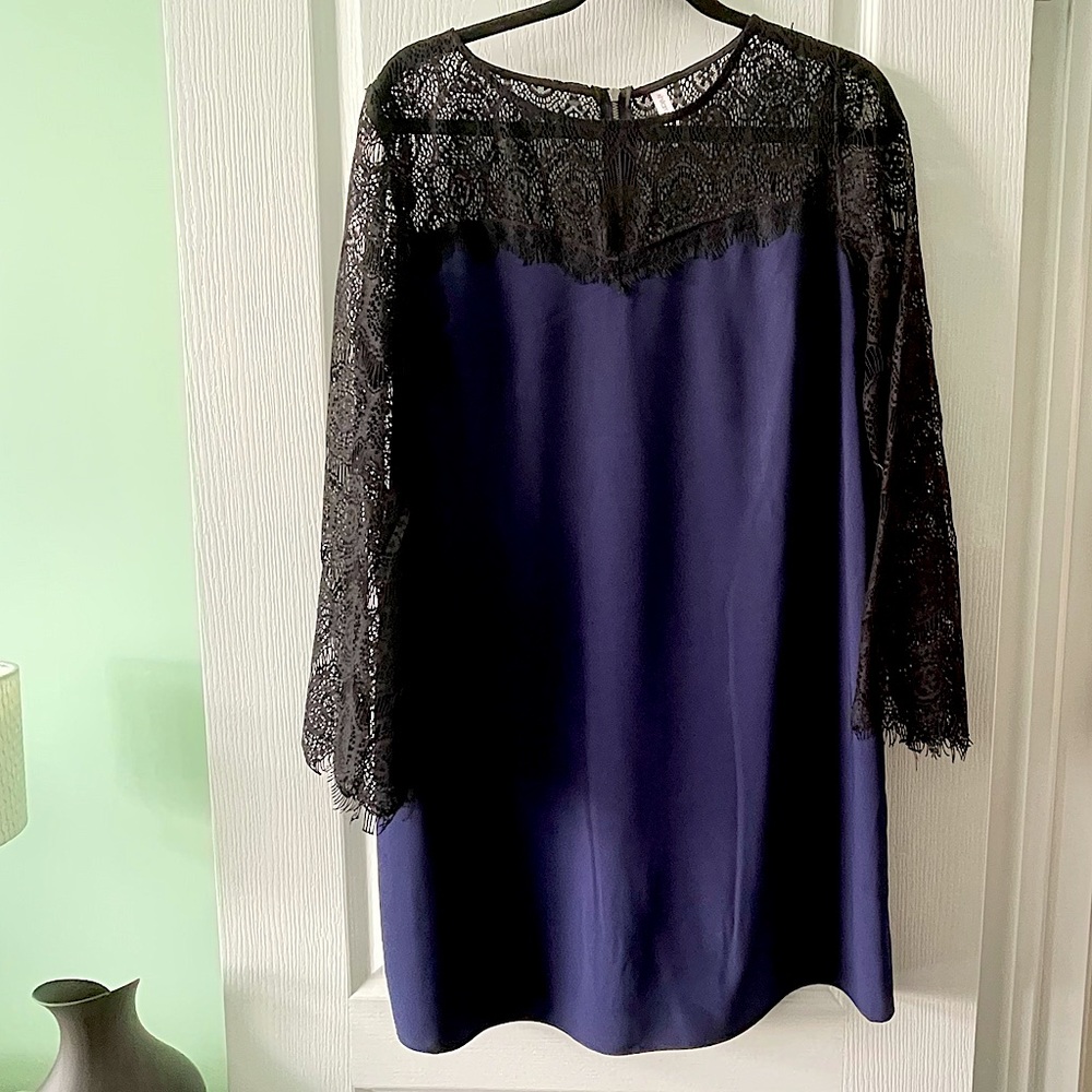 Navy and Black Lace dress